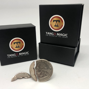 Bite Coin – (US Quarter – Traditional With Extra Piece)(D0047) by Tango – Trick - magic tricks