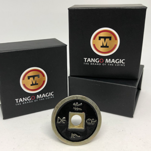 Chinese coin normal Brass Black (CH008)Tango - magic tricks