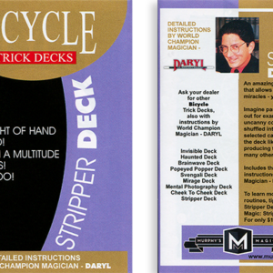 Stripper Deck Mandolin Bicycle (Blue) - magic tricks