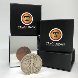 Tango Silver Line Copper and Silver Walking Liberty/English Penny (D0120) by Tango - magic tricks