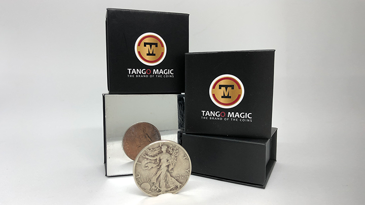 Tango Silver Line Copper and Silver Walking Liberty/English Penny (D0120) by Tango - magic tricks