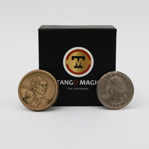 American Hopping Half w/One Dollar and One Quarter Dollar (D0126) - magic tricks