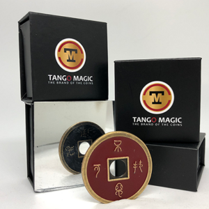 Chinese Coin (CH0019) Black & Red by Tango Magic – Tricks - magic tricks