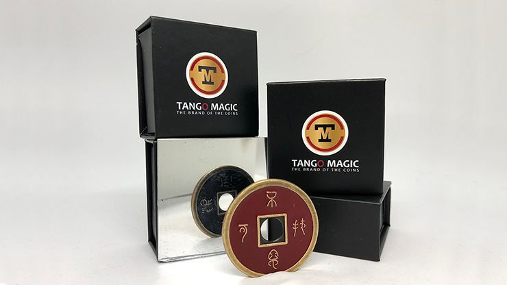 Chinese Coin (CH0019) Black & Red by Tango Magic – Tricks - magic tricks