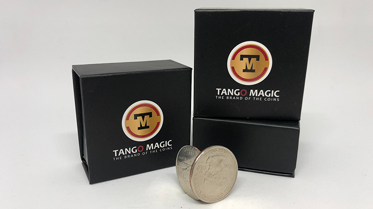 Flipper Coin Pro Elastic System Quarter Dollar (D0148) by Tango - magic tricks