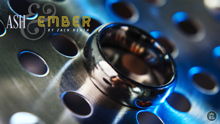 Ash and Ember Silver Curved Size 8 (2 Rings) by Zach Heath – Trick - magic tricks