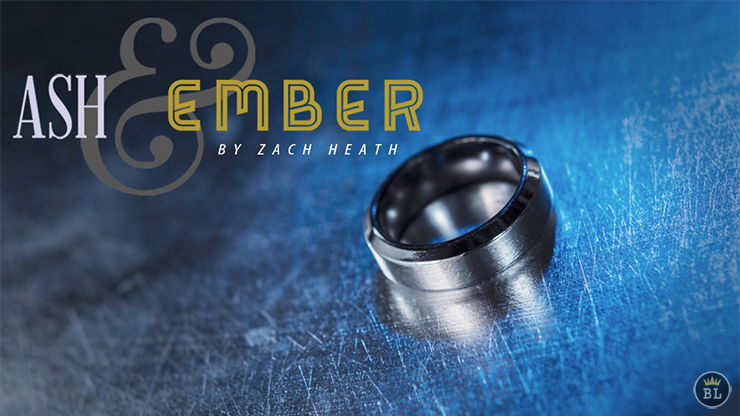 Ash and Ember Silver Beveled Size 7 (2 Rings) by Zach Heath – Trick - magic tricks