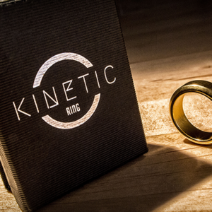 Kinetic PK Ring (Gold) Beveled size 10 by Jim Trainer – Trick - magic tricks