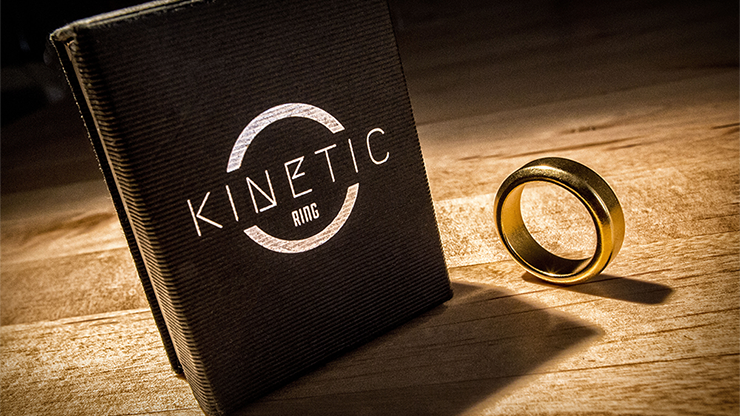 Kinetic PK Ring (Gold) Beveled size 10 by Jim Trainer – Trick - magic tricks