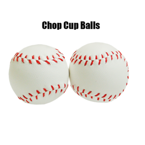 Chop Cup Balls Large White Leather (Set of 2) by Leo Smetsers – Trick - magic tricks