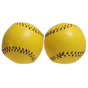 Chop Cup Balls Yellow Leather (Set of 2) by Leo Smetsers – Trick - magic tricks
