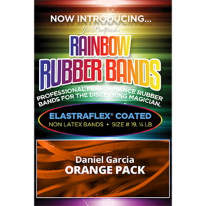 Joe Rindfleisch’s Rainbow Rubber Bands (Daniel Garcia – Orange Pack  ) by Joe Rindfleisch – Trick - magic tricks