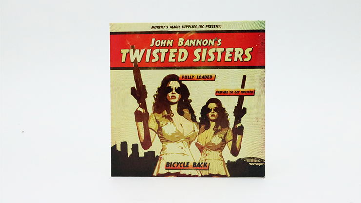 Twisted Sisters 2.0 (Gimmicks and Online Instructions) Bicycle Back by John Bannon – Trick - magic tricks