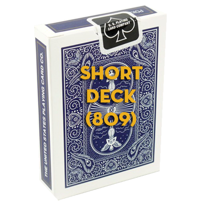 Short Bicycle Mandolin Deck 809 (Blue) - magic tricks