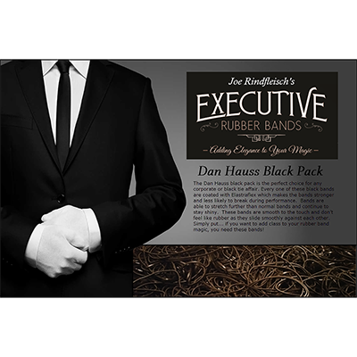 Joe Rindfleisch’s Executive Rubber Bands (Dan Hauss – Black Pack) by Joe Rindfleisch – Trick - magic tricks