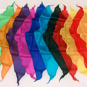 Diamond Cut Silk 18 inch 12 Pack (Assorted) Magic by Gosh – Trick - magic tricks