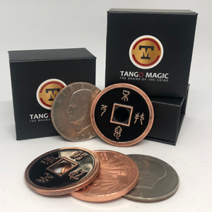 Dollar Size Silver Copper Chinese Transposition (CH023) by Tango Magic - magic tricks
