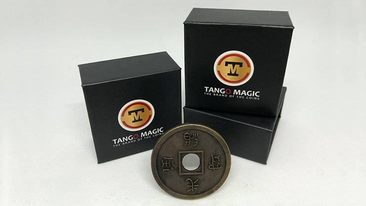 Dollar Size Chinese Coin (Brass) by Tango (CH033) - magic tricks