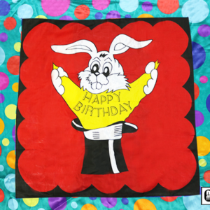 Bag to Happy Birthday Silk (36 inch  x 36 inch) by Mr. Magic – Trick - magic tricks