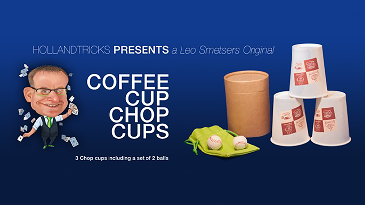 Coffee Cup Chop Cup (3 cups and 2 balls) by Leo Smetsers – Trick - magic tricks