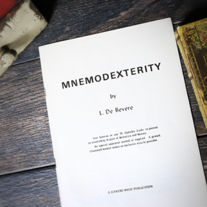 Mnemodexterity by L. De Bevere – Book - magic tricks