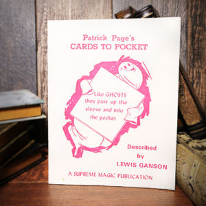 Patrick Page’s Cards to Pocket by Lewis Ganson – Book - magic tricks