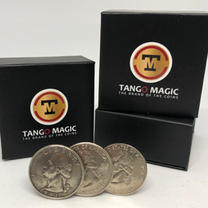 Triple TUC Quarter (D0182) Gimmicks and Online Instructions by Tango – Trick - magic tricks
