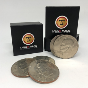 Perfect Shell Coin Set Eisenhower Dollar (Shell and 4 Coins D0202) by Tango Magic – Trick - magic tricks