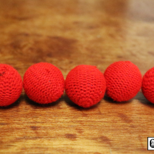 Crochet 5 Ball combo Set (1″/Red) by Mr. Magic – Trick - magic tricks