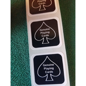 BLACK New Deck Stickers (100 SEALS) - magic tricks