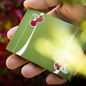 Cherry Casino (Sahara Green) Playing Cards by Pure Imagination Projects - magic tricks