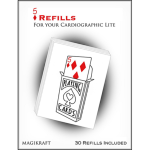 Cardiographic Lite RED CARD 5 of Diamonds Refill by Martin Lewis – Trick - magic tricks