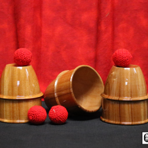 Cups and Balls (Wooden) by Mr. Magic – Trick - magic tricks