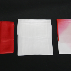 Silk 15 in (Half-Dyed) Red & White from Magic by Gosh - magic tricks