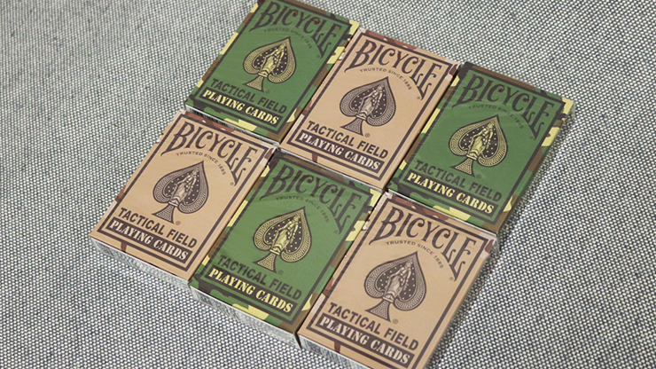 Bicycle Tactical Field Green Camo/Brown Camo (6 Decks) by US Playing Card Co - magic tricks
