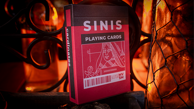Sinis (Raspberry and Black) Playing Cards by Marc Ventosa - magic tricks