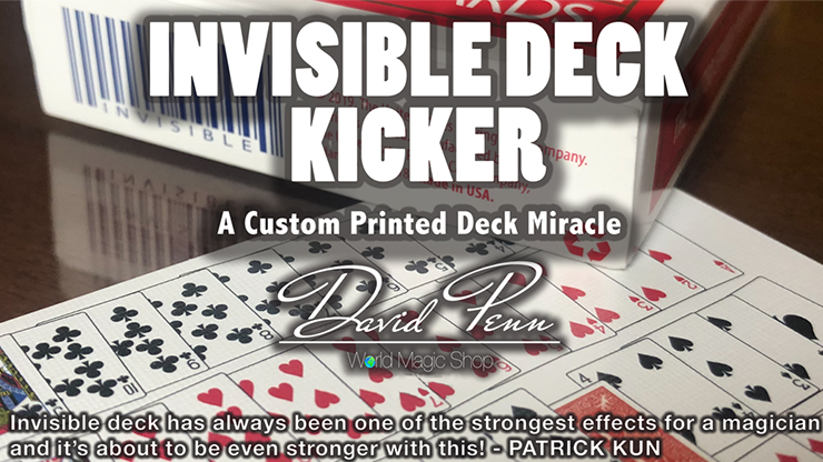 Invisible Deck Kicker (Gimmicks and Online Instructions) by David Penn – Trick - magic tricks