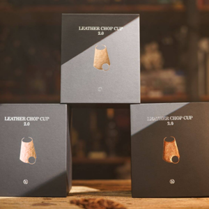 Leather Chop Cup with Balls (Brown) by TCC - magic tricks