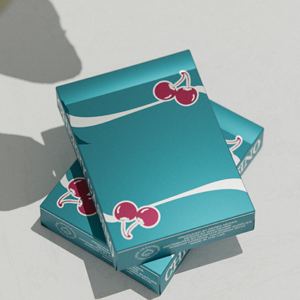 Cherry Casino (Tropicana Teal) Playing Cards by Pure Imagination Projects - magic tricks