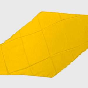 Diamond Cut Silk 18 inch (Yellow) by Magic by Gosh-Trick - magic tricks