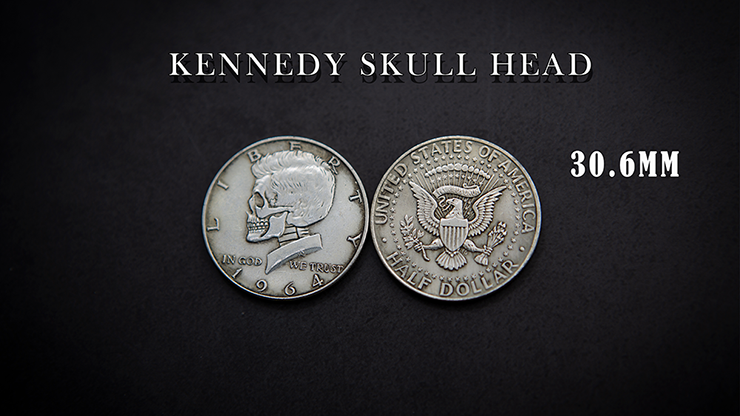 KENNEDY SKULL HEAD COIN by Men Zi Magic - magic tricks