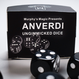 NON GIMMICKED DICE 6 PACK/BLACK by Tony Anverdi – Trick - magic tricks