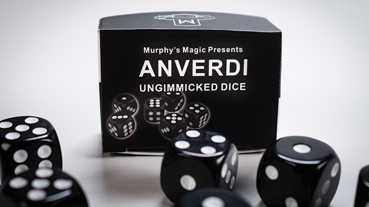 NON GIMMICKED DICE 6 PACK/BLACK by Tony Anverdi – Trick - magic tricks