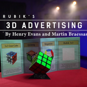 Rubik’s Cube 3D Advertising (Gimmicks and Online Instructions) by Henry Evans and Martin Braessas – Trick - magic tricks