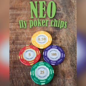 Neo Fly Poker Chips (Gimmicks and Online Instructions) by Leo Smetsers – Trick - magic tricks