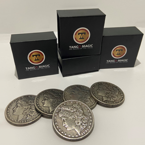 Replica Morgan Expanded Shell plus 4 coins (Gimmicks and Online Instructions) by Tango Magic – Trick - magic tricks