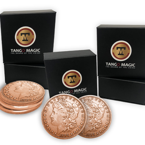 Copper Morgan TUC plus 3 Regular Coins (Gimmicks and Online Instructions) by Tango Magic – Trick - magic tricks