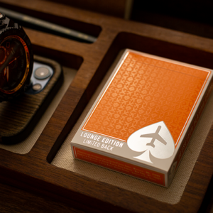 Lounge Edition in Hangar (Orange) with Limited Back by Jetsetter Playing Cards - magic tricks