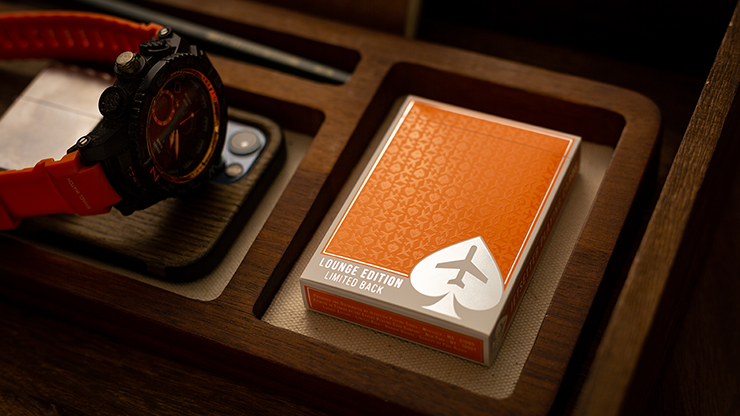 Lounge Edition in Hangar (Orange) with Limited Back by Jetsetter Playing Cards - magic tricks