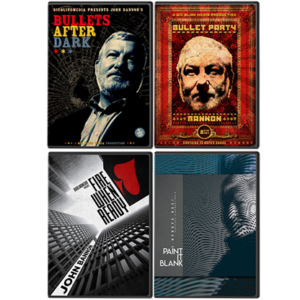 BIGBLINDMEDIA Presents  John Bannon’s Bullet Trilogy (Includes Bullet After Dark, Bullet Party, Fire When Ready and Paint it Blank Project) – DVD - magic tricks